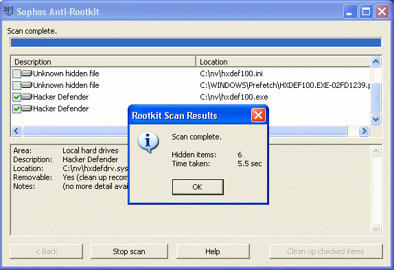 Sophos Anti-Rootkit