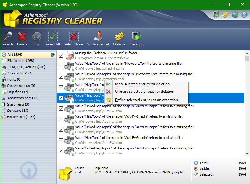 Ashampoo-Registry-Cleaner