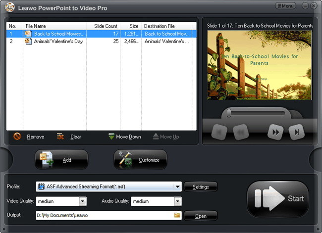 Leawo PowerPoint to Video