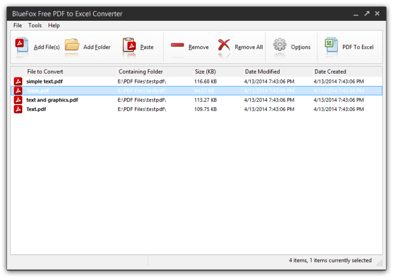 bluefox-free-pdf-to-excel-converter