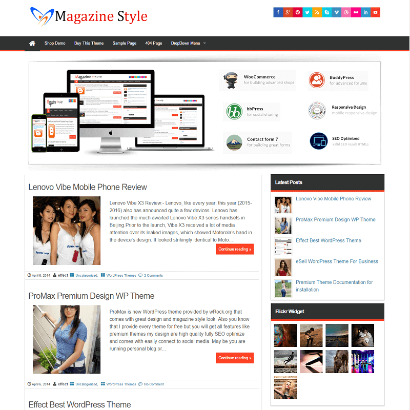 Magazine Style tema