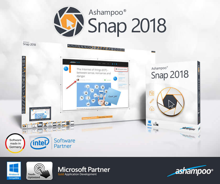 Ashampoo Snap 2018, hızlı ekran yakalama, görüntü yakalama