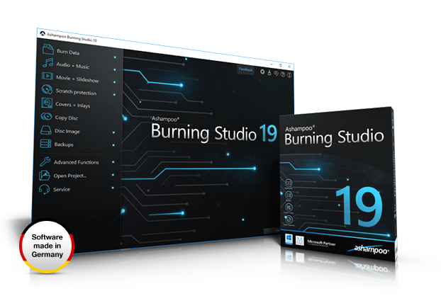 Ashampoo Burning Studio 19, CD yakıcı, DVD yakıcı