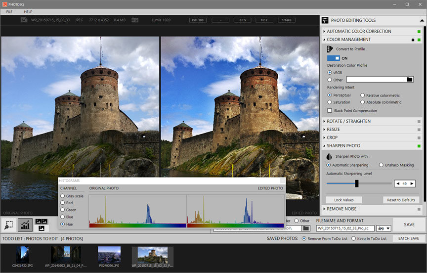 PhotoEQ Photo Editor's