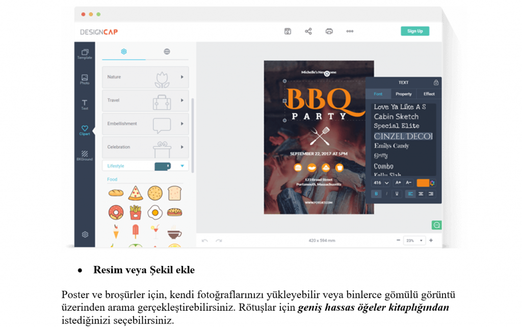 DesignCap resim ekle